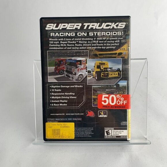 PlayStation 2 PS2 Super Trucks Racing Game Disc & Case - Picture 2 of 3